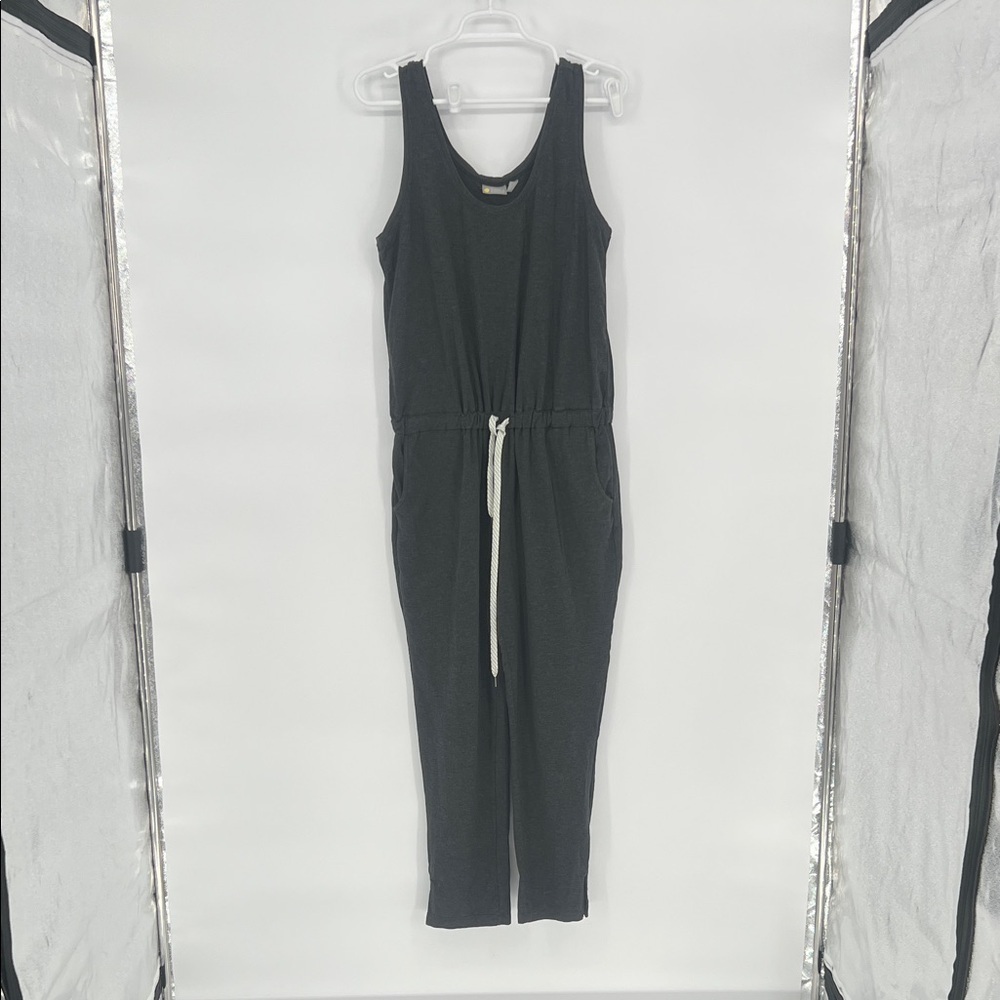 Zella Gwen Sleeveless Knit Romper Jumpsuit Tencel One Piece In Gray Size Medium